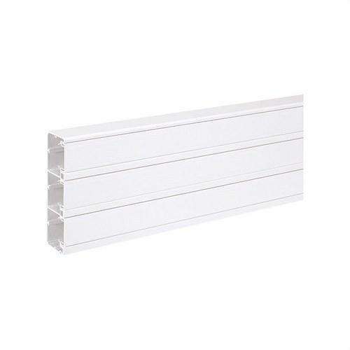 PVC-kanal 2m 185x55mm med 3 fack för K45-funktioner vit färg med referens TK12143/9 från SIMON