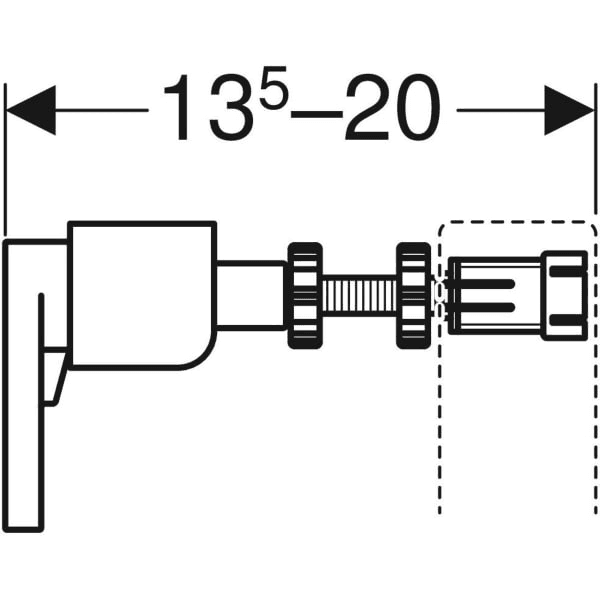 Geberit Duofix väggfäste för individuell montering med referens 111.815.00.1 från GEBERIT