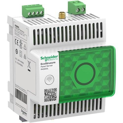 EcoStruxure Panel Server Advanced datalogger, trådlös hubb och Modbus-gateway vid 24V DC med referens PAS800L från SCHNEIDER ELECTRIC