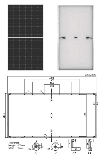 Pack of 31 Longi HI-MO5m LR5-72HPH-550M 550W Solar Panels with reference LR5-72HPH 550WP from the brand LONGI