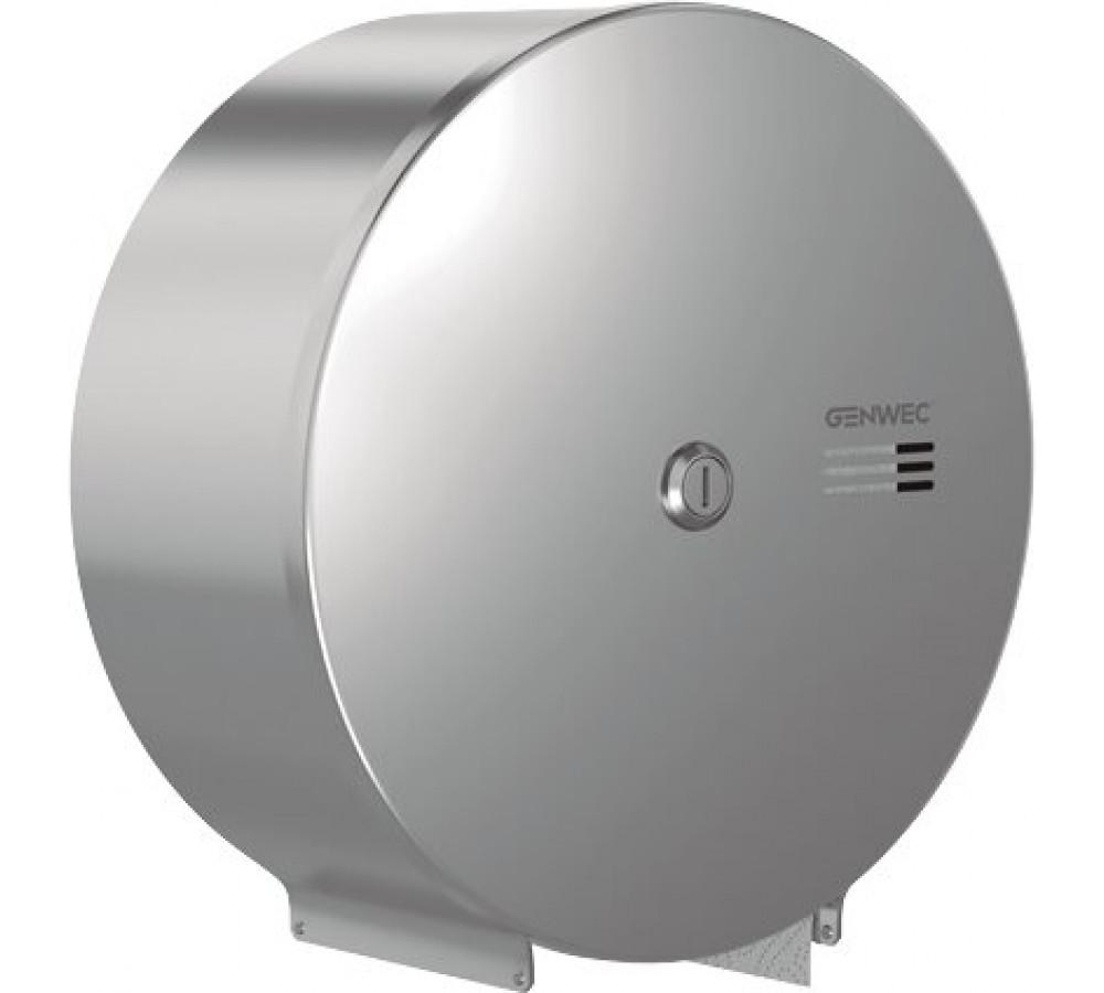 Jumbo pappersdispenser i rostfritt stål 304 satin med referens GW03 02 04 01 från GENWEC