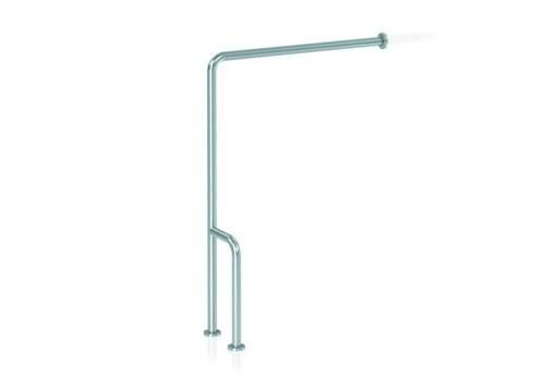 Vägg-golv stödstång 90º rostfritt stål satin höger med referens GW11 13 04 01 från GENWEC