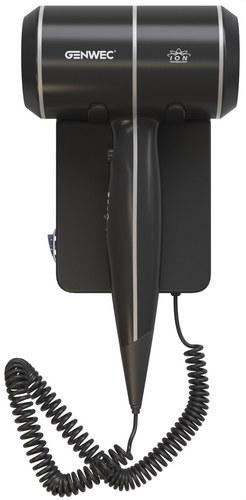 Jonisk hårtork "BISE" 1800W matt svart med referens GW02 08 01 03 från GENWEC